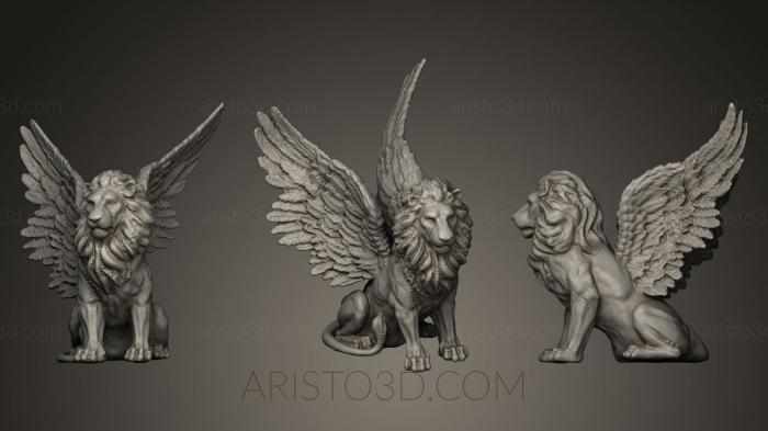 Figurines lions tigers sphinxes (STKL_0197) 3D model for CNC machine